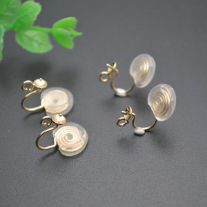 20pc 18k Gold Rubber Ear Wire Bead Cup Earring Clips Jewelry Findings for Dangle Earrings Making