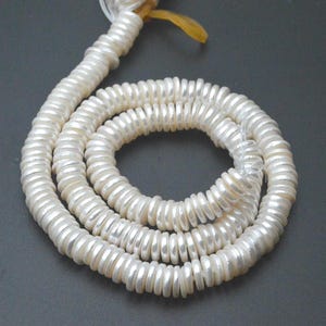 Perlas de concha blanca redondas, espaciadores sueltos, materiales para hacer joyas