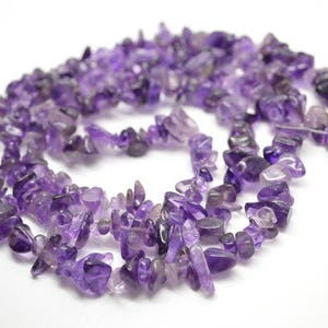 1 strand 32&quot; length Natural Amethyst Stone Chips Loose Beads High Quality Jewelry making materials