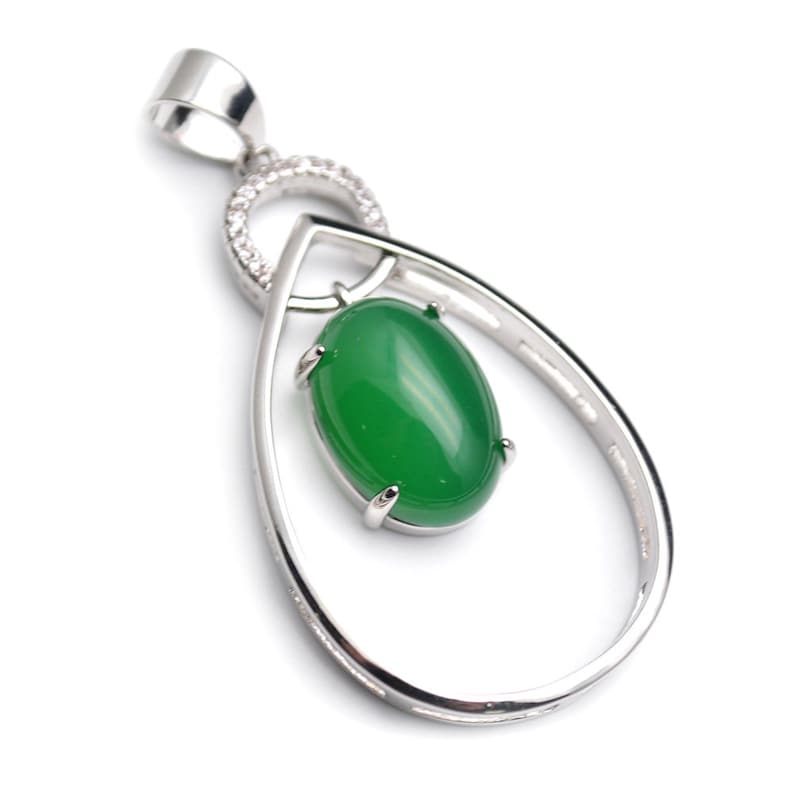 New design Big Drop Pendant Double Layer Natural Agate Cabochon Jewelry Supplies
