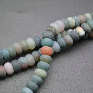5X8mm Matte India Agate Stone Rondelle Beads Jewelry making supplies