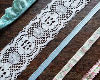 Vol. 16 "Country Meadow" Digital Vintage Washi Trim Printable Download Tape Ribbon Paper Craft Scrapbook Card Junk Journal Embroidery