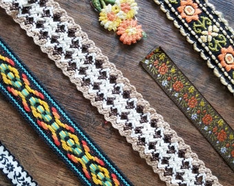 Vol. 5 "Flower Crown" Digital Vintage Washi Trim Printable Download Tape Ribbon Paper Craft Scrapbook Card Junk Journal Embroidery