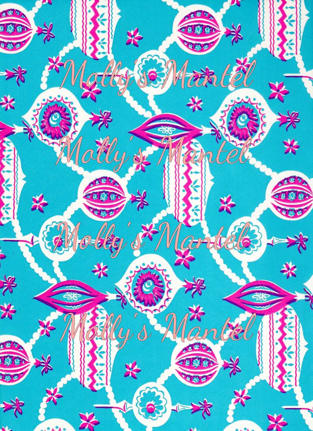 Digital Download Christmas Printable Wrap Paper Retro Vintage Scrapbook ...