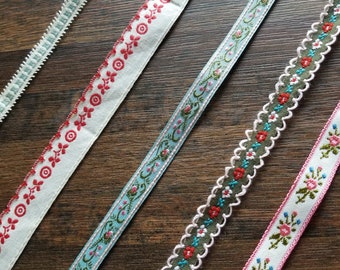 Vol. 15 "Pocket Flowers" Digital Vintage Washi Trim Printable Download Tape Ribbon Paper Craft Scrapbook Card Junk Journal Embroidery