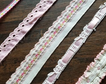 Vol. 11 "Pink Lady" Digital Vintage Washi Trim Printable Download Tape Ribbon Paper Craft Scrapbook Card Junk Journal Embroidery