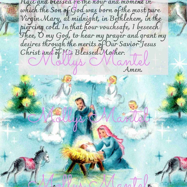 St. Andrew Christmas Novena Digital Download Printable Journal Catholic Card Paper Vintage Daily December Advent Nativity Jesus Mary Joseph