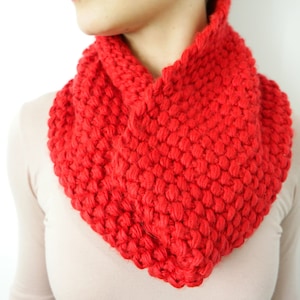 The Molly Cherry Red Chunky Infinity Scarf Cowl