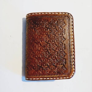 Tarjetero/ Cartera de Cuero Natural