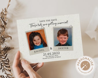 Diese Kinder heiraten Save The Date, Hochzeit Save The Date Karten, Foto Save The Date, Einzigartige Hochzeit Save The Dates