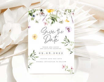 Wildflower Save The Date, Wedding Save the Dates Wildflower, Cheap Save the Dates