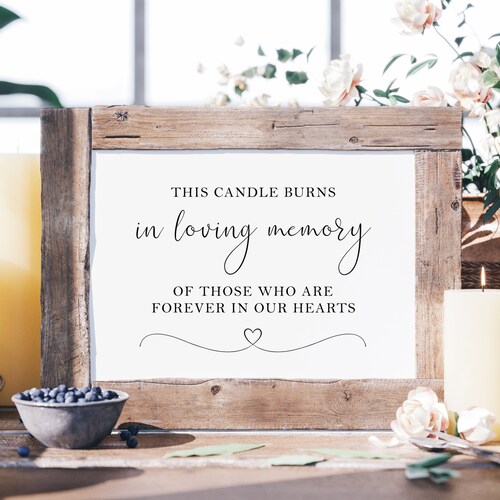 Wedding Memory Candle in Loving Memory Loved Ones Heaven Etsy