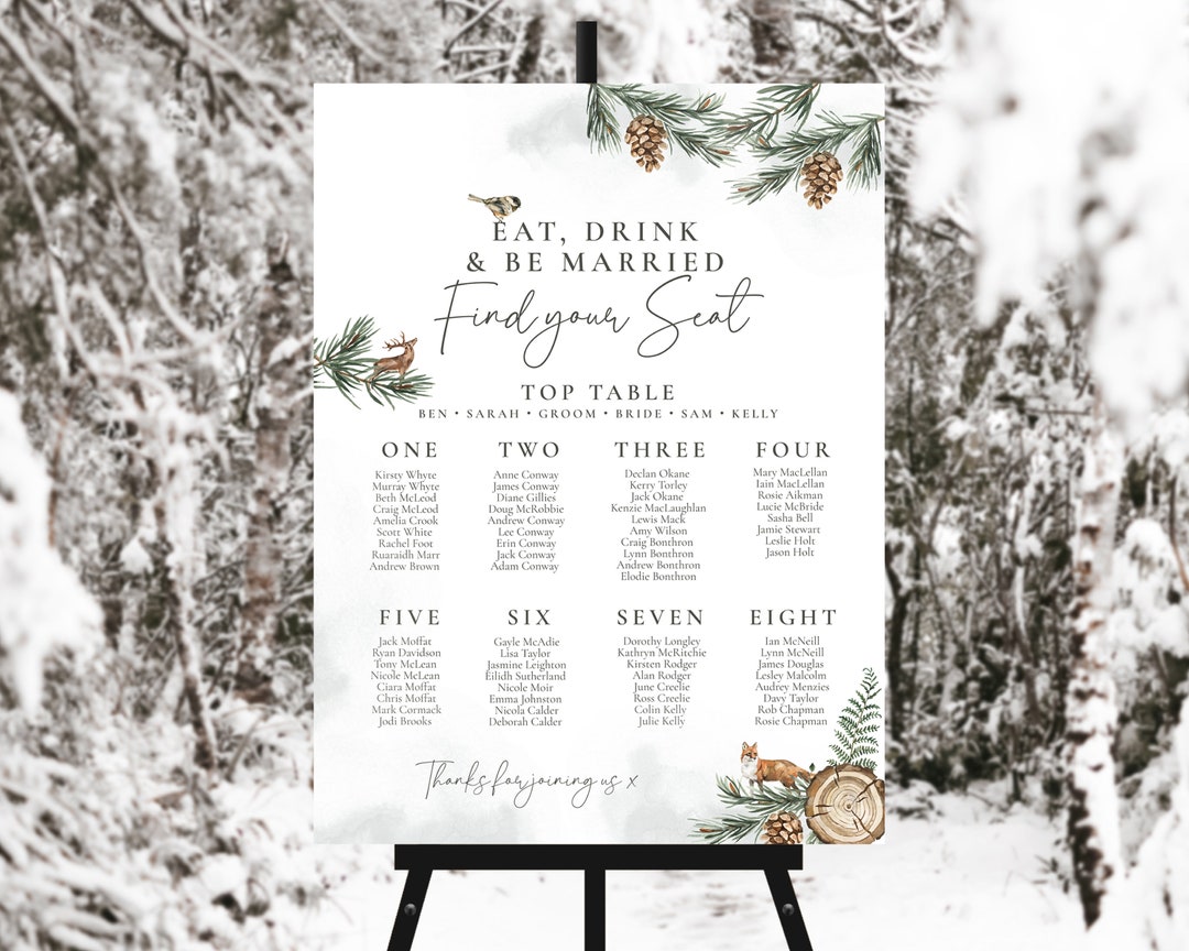 christmas-wedding-sign-christmas-table-plan-winter-wedding-seating