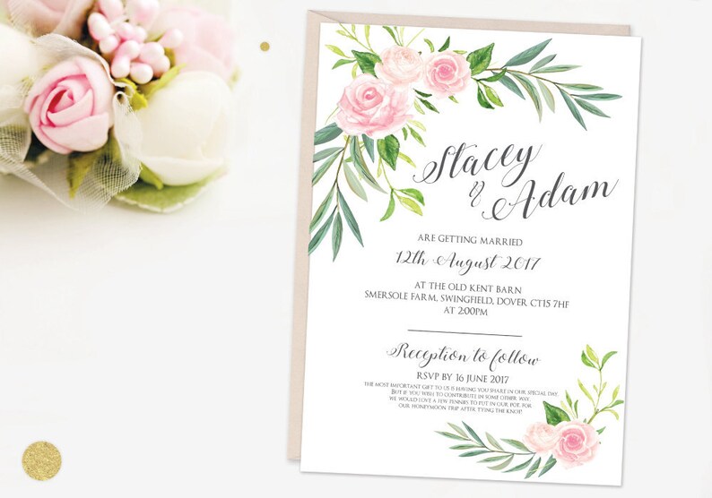 Invitación de boda de recepción Invitaciones de boda de Etsy México