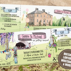 Sommerhochzeitsfest Einladung, Gartenparty Hochzeitsfest Einladung, personalisierte Veranstaltungsort Skizze