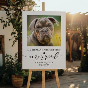 Wedding Signs, My Humans are getting Married, Pet Wedding Sign, Pet Wedding Welcome Sign