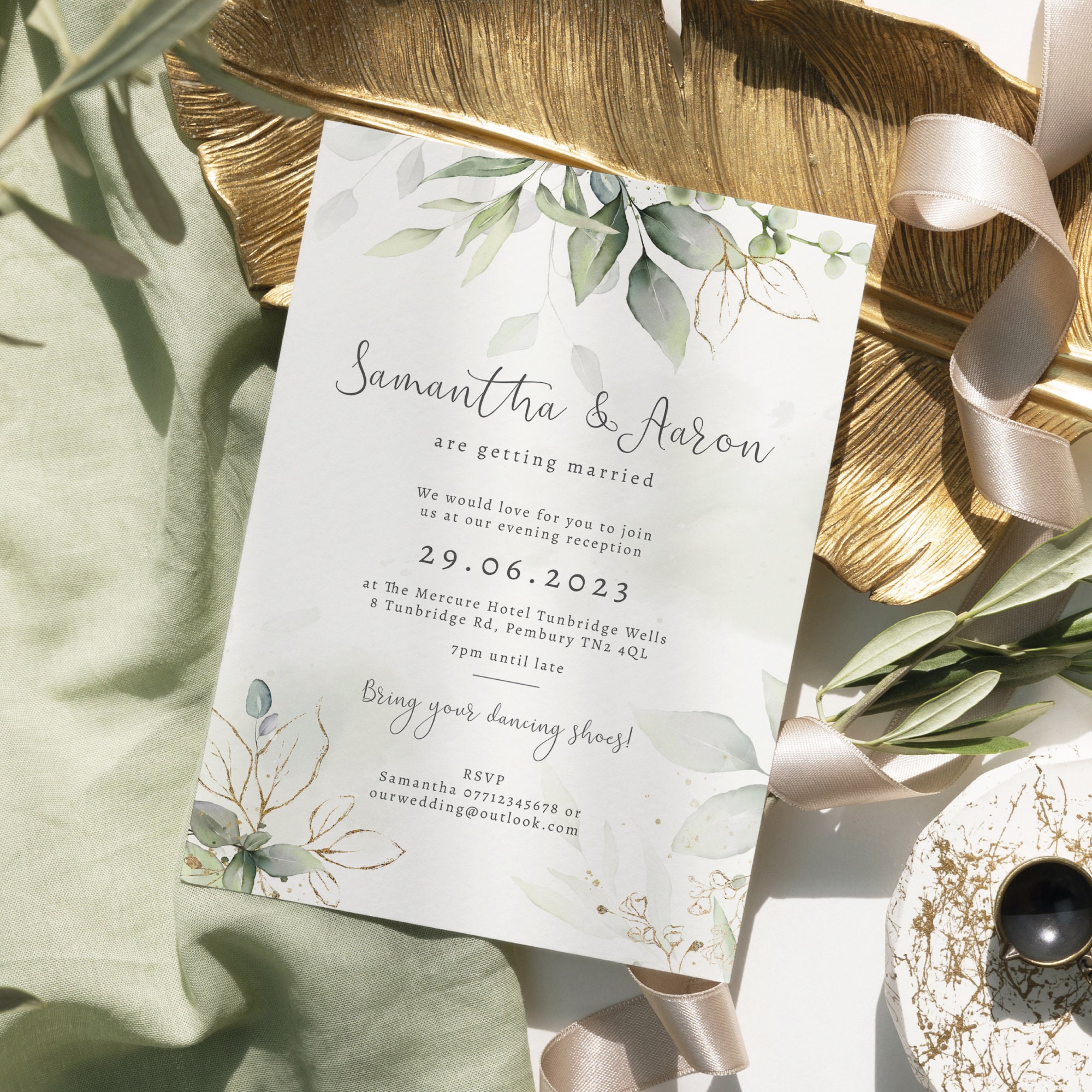 Classic Floral Wedding Invitations by Alethea and Ruth