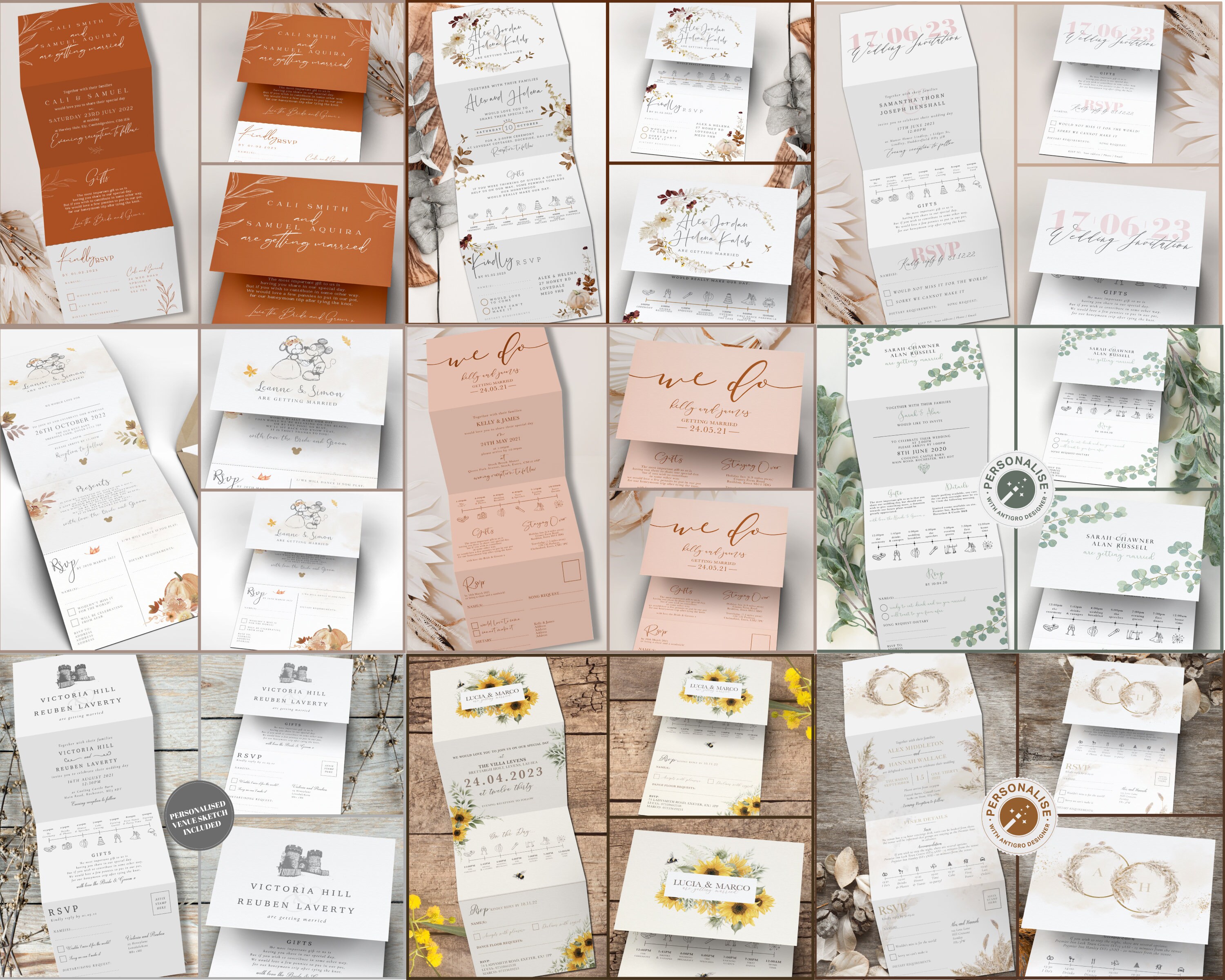 Rustic Wood Wedding Invitation Rustic Wedding Invitations Etsy UK