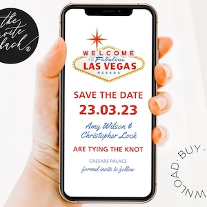 Plantilla digital para guardar la fecha de boda en Las Vegas, descarga de plantilla digital para guardar la fecha en destino, plantilla digital para guardar la fecha en Las Vegas
