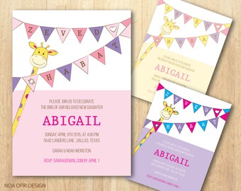 Zeved Habat Invite Bris Invitation Jewish Baby Baby Girl Etsy