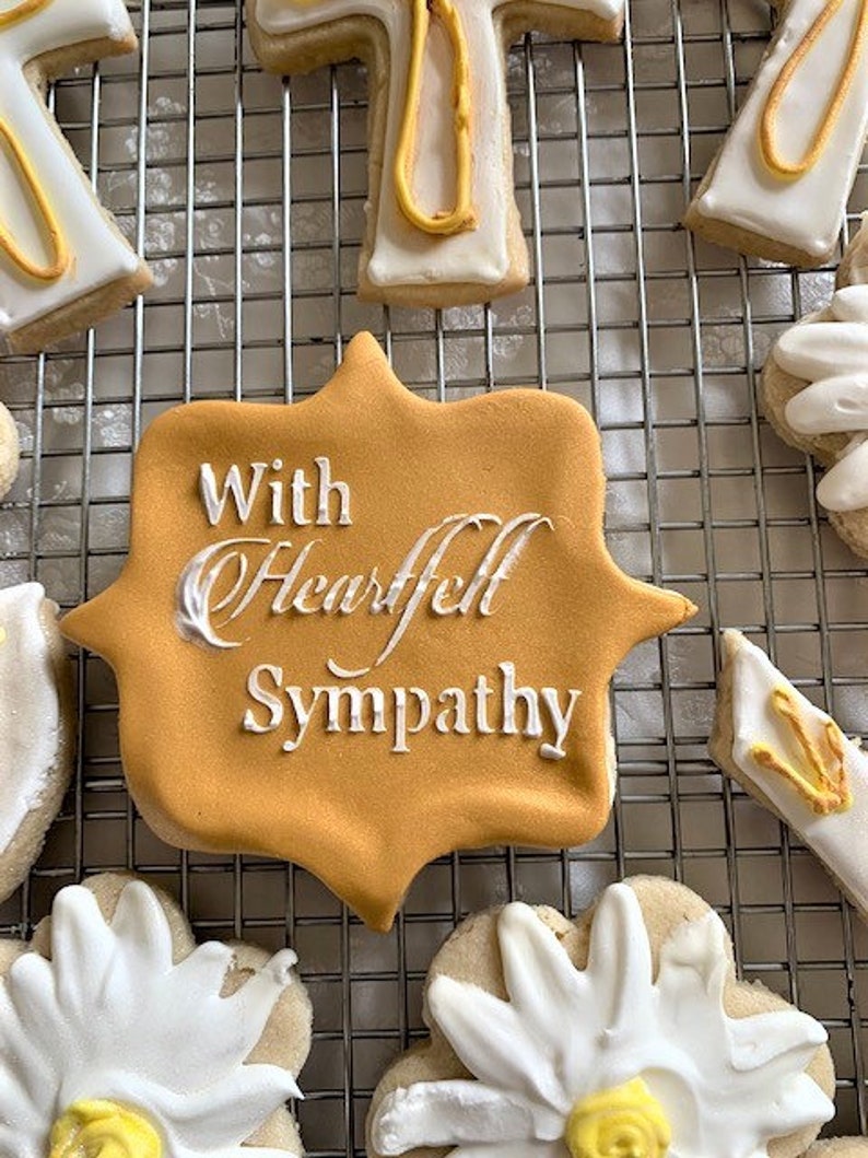 With Heartfelt Sympathy Cookies Etsy