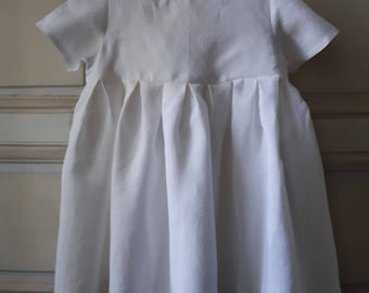 DRESS JOSEPHINE linen white