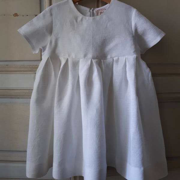 ROBE JOSEPHINE lin blanc