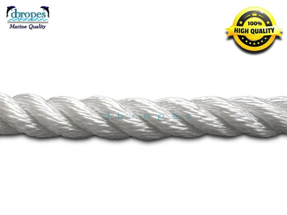 3 Strand Mooring Pendant 100% Nylon Premium Rope Line With Thimble TS:  10400 Lbs. Size in 5/8' X 4'5'6'8'10'12'15' FREE SHIPPING -  Canada