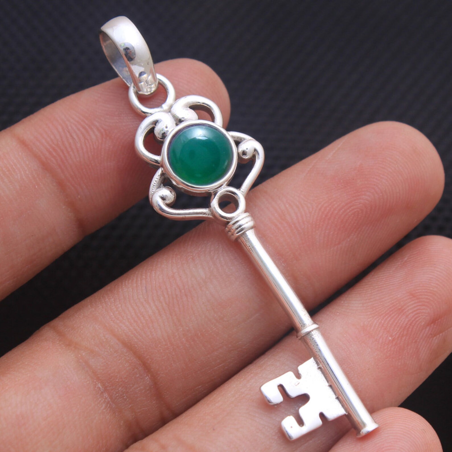 925 Sterling Silver Pendant Key Pendant Christmas Gift Etsy