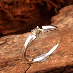 Solid 925 Sterling Silver Ring, Women Ring, Citrine Gemstone Ring, Stacking Ring, Gift For Her