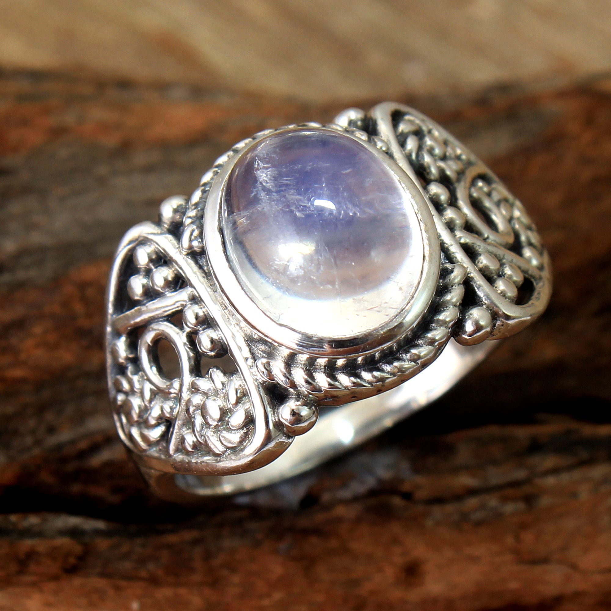 Moonstone Ring, 925 Silver Ring, Designer Ring, Boho Ring