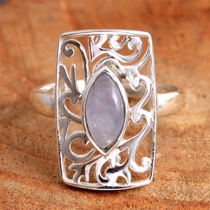 Solid 925 Sterling Silver Ring, Filigree Ring, Designer Ring, Gemstone Ring, Birthstone Ring, Ring For Sale