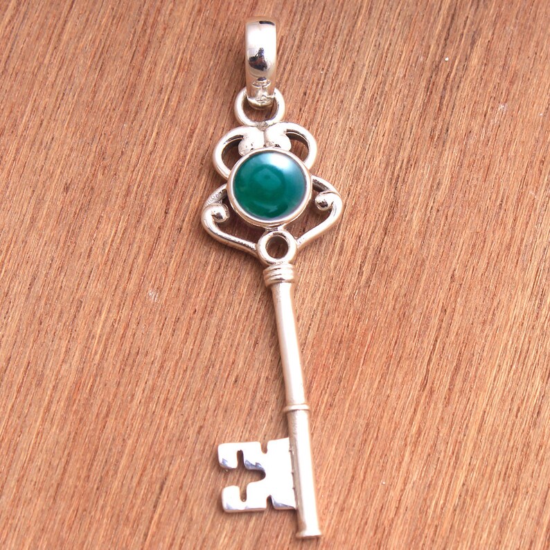 925 Sterling Silver Pendant Key Pendant Christmas Gift Etsy
