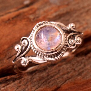 925 Sterling Silver Ring, Birthday Gifts, Moonstone Ring, Gemstone Ring, Bridesmaid Gift