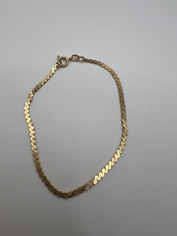 MCM 14K Yellow Gold Flat Link Bracelet 2.4g