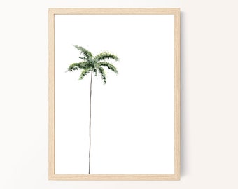 Minimalist Palm Tree Art Print: Coastal Decor (Digital Download)