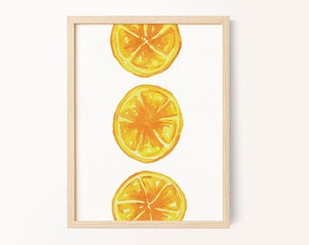 Lemon Watercolor Art Print: Vibrant Kitchen Wall Decor