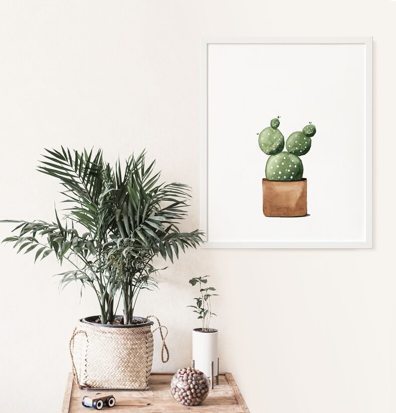 Cactus Watercolor Art Print Set: Desert Botanical Wall Decor - Etsy