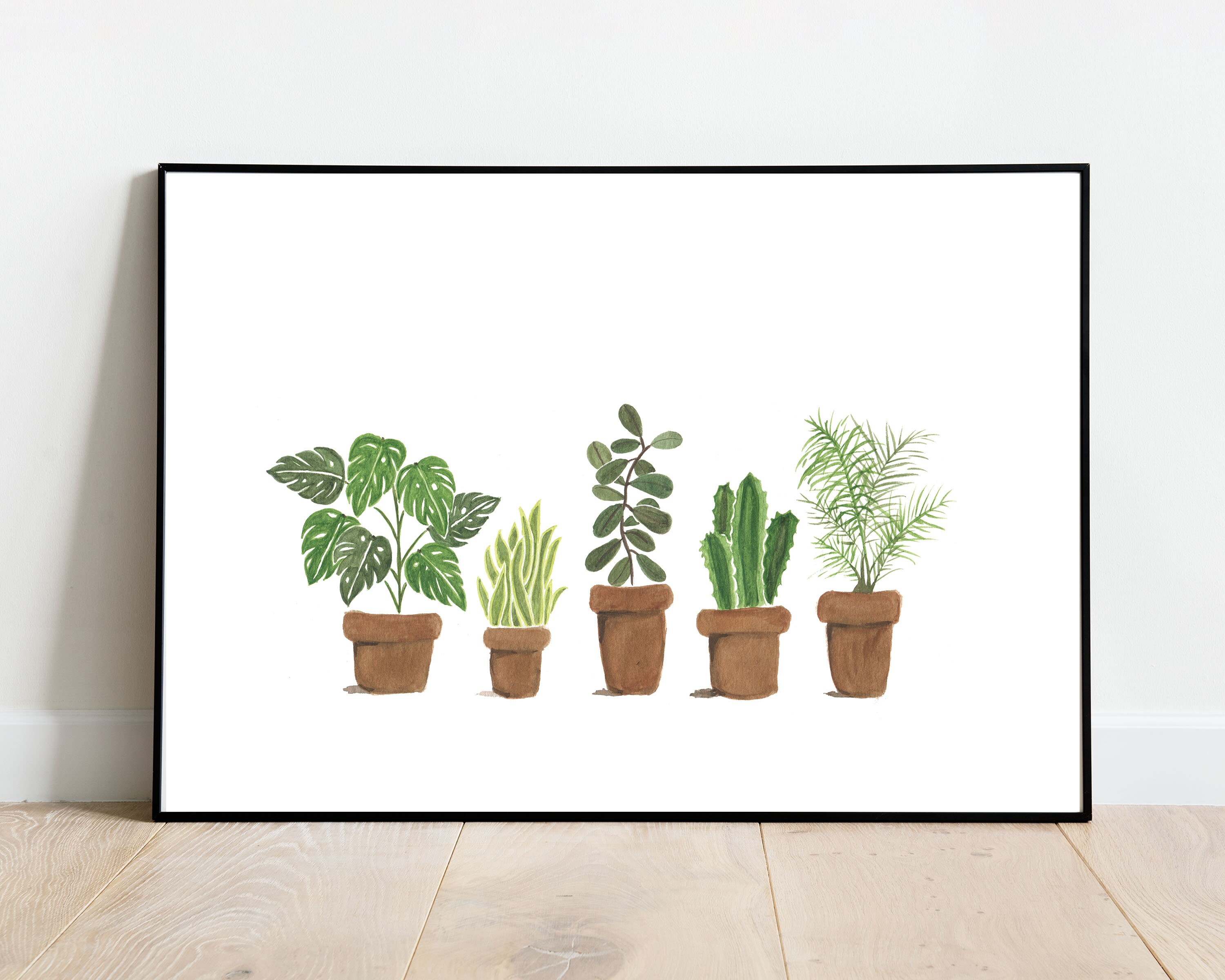 Botanical Print Watercolor Painting Plant Wall Decor Plant Etsy