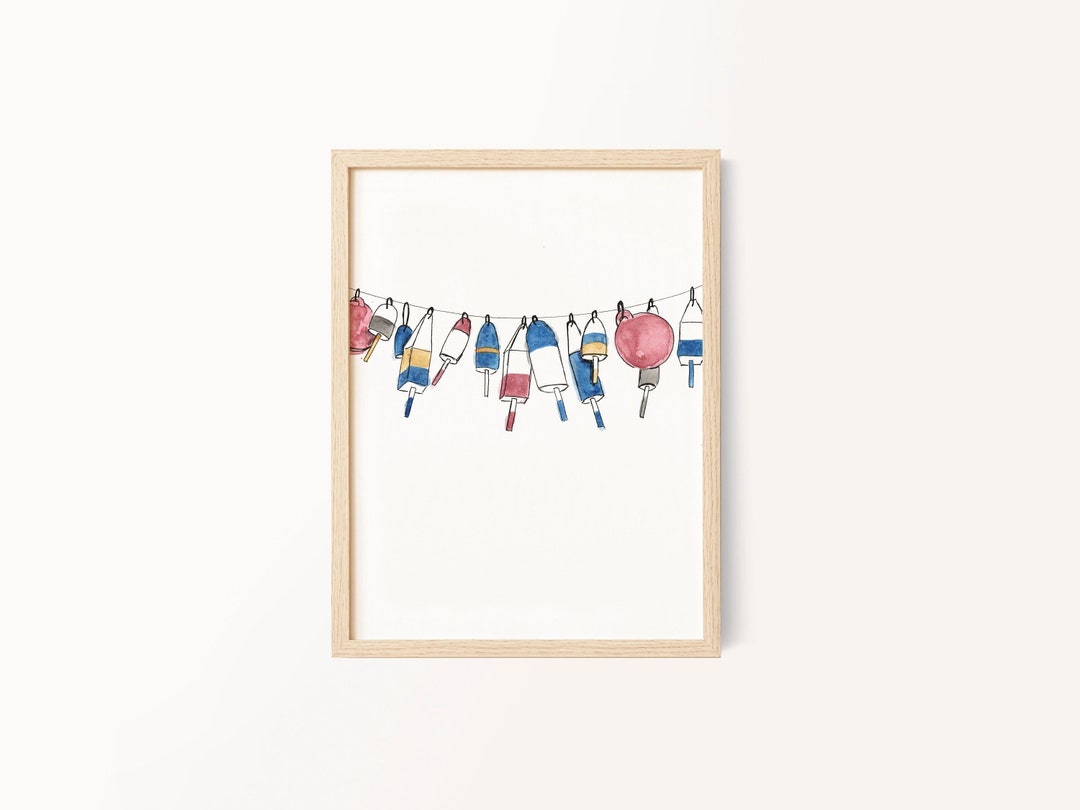 Buoy Decor, Digital Download, Lobster Buoy, Nautical Decor, Buoy Art