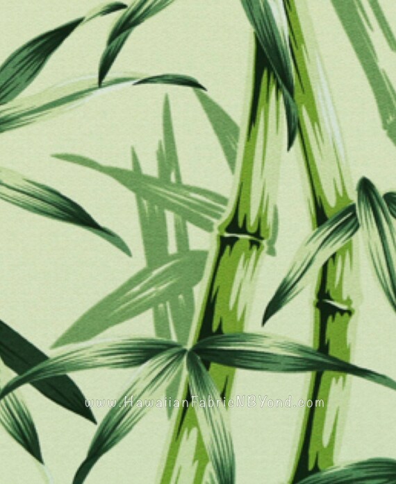 Bamboo Black Hawaiian 100/% Cotton Tropical Upholstery Fabric Barkcloth