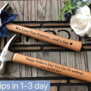 Personalized Hammer, Customized Engraved, Father of the Bride, Groom, Father's Day, Dad, Builder, Gift for husband, Step Dad, Grandpa gift