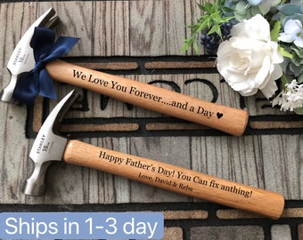Personalized Hammer, Customized Engraved, Father of the Bride, Groom, Father's Day, Dad, Builder, Gift for husband, Step Dad, Grandpa gift