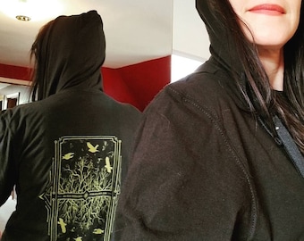 Lichtgewicht hoodie Three Tress - All Creatures Created Equal, lange mouw met ritssluiting