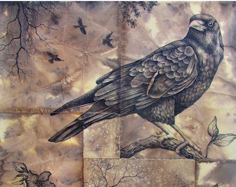 Watching, Waiting (crow art print)