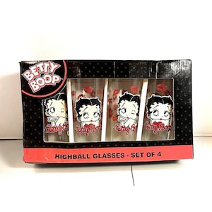 Betty Boop Highball 16oz. Glasses Set Of 4