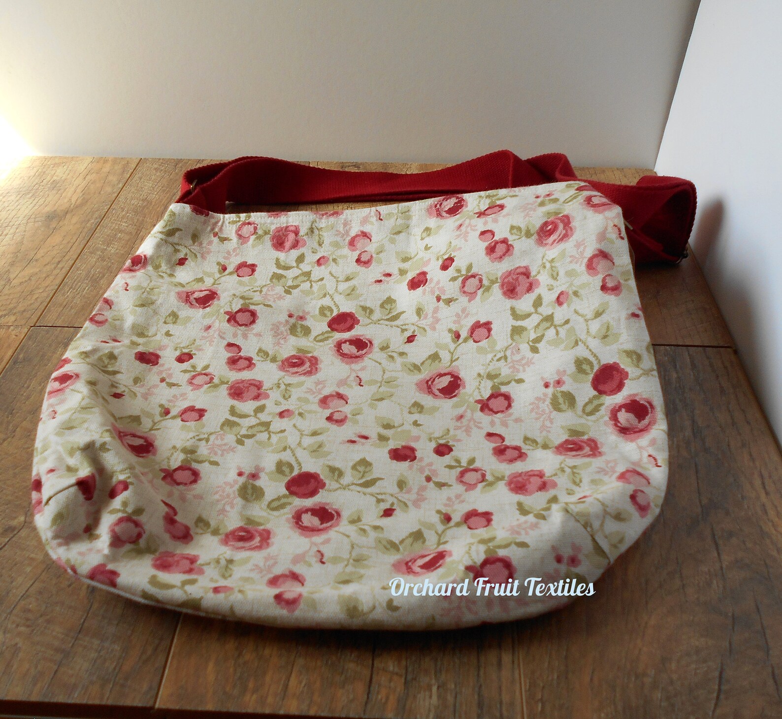 Handmade Shoulder Bag Roses on a Cream Background Etsy UK