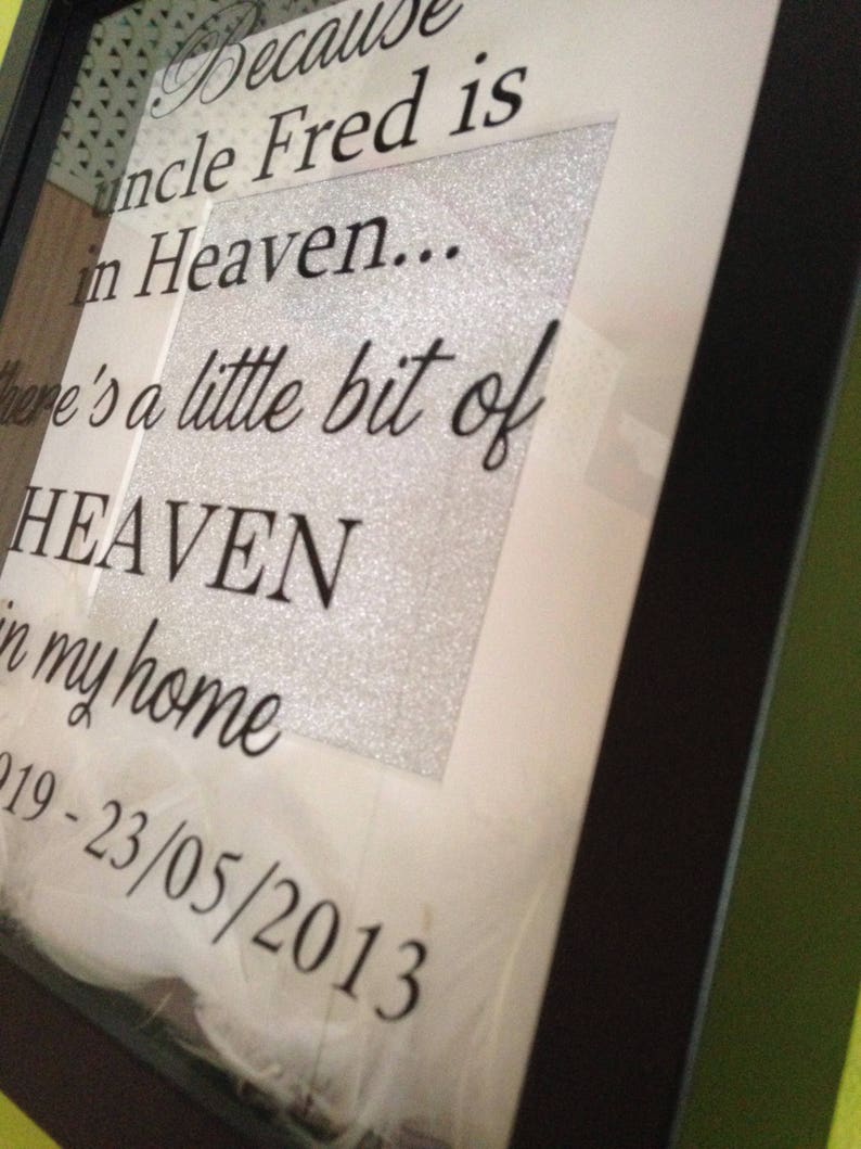 Because My Is In Heaven Box Frame Memorial Frames Heaven In Etsy