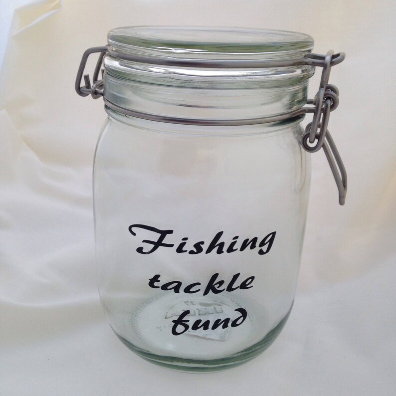 Fishing Tackle Fund Saving Jar Gifts for Fisherman Birthday Etsy UK