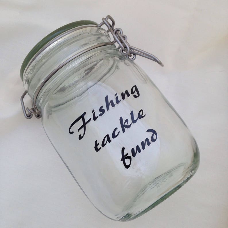 Fishing Tackle Fund Saving Jar Gifts for Fisherman Birthday Etsy UK